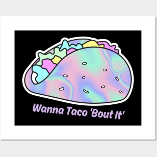 Holographic tacos Posters and Art